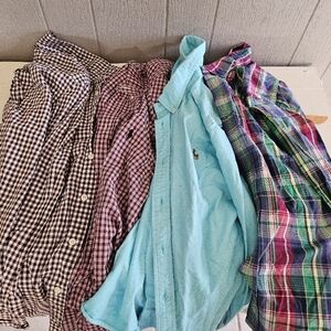 Ralph Lauren Aqua Blue Plaid Shirt